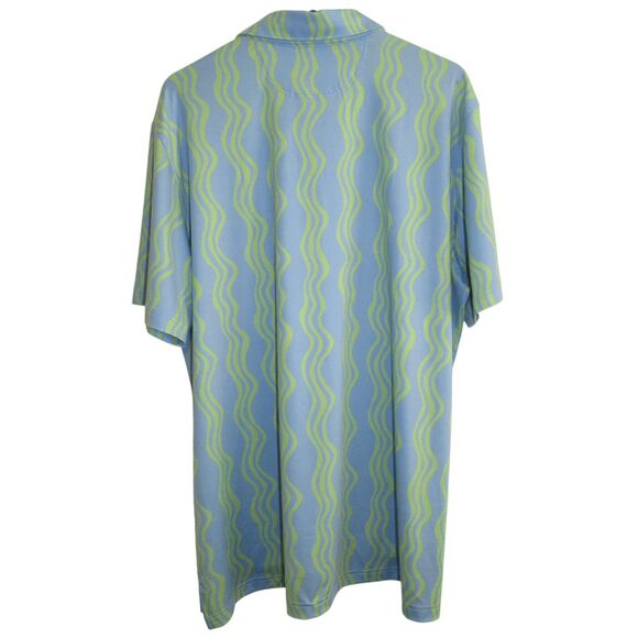 Chubbies Performance Polo 2XL Wavy Daze Blue/Green NWT - Picture 6 of 6